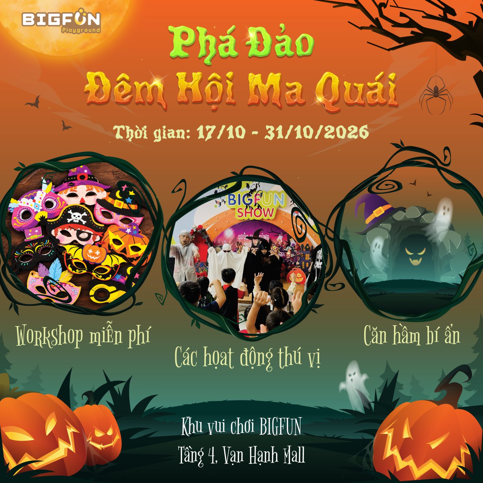Bigfun Halloween 2026 – Phá Đảo Đêm Hội Ma Quái at Vạn Hạnh Mall
